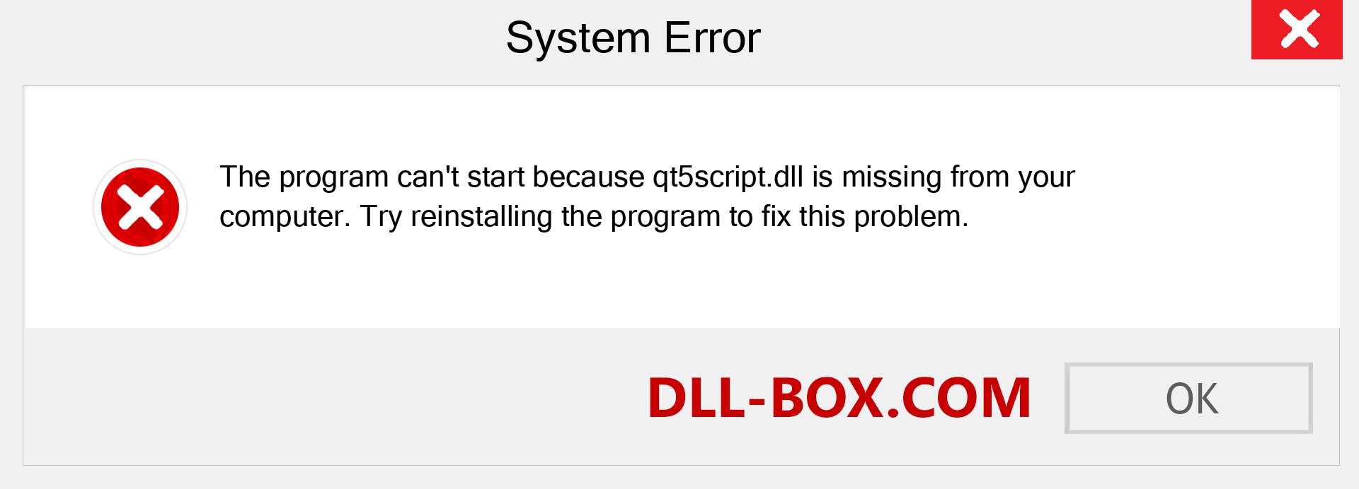  qt5script.dll file is missing?. Download for Windows 7, 8, 10 - Fix  qt5script dll Missing Error on Windows, photos, images